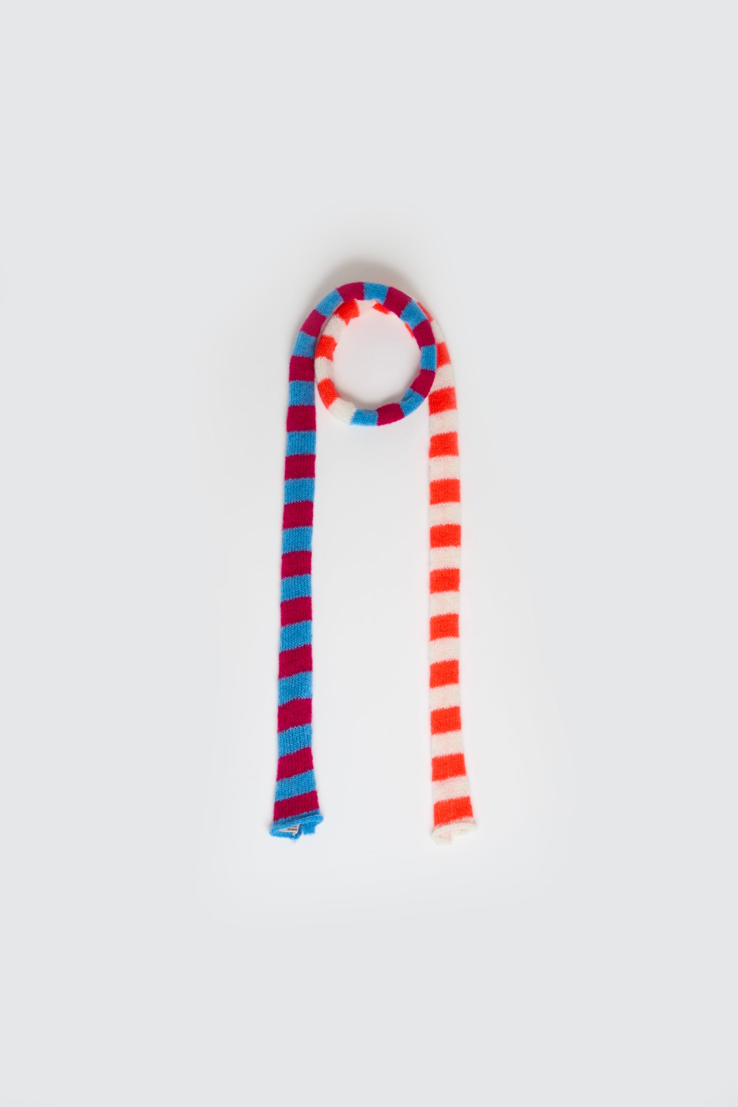 X Scarf - Blue/Pink Orange/White