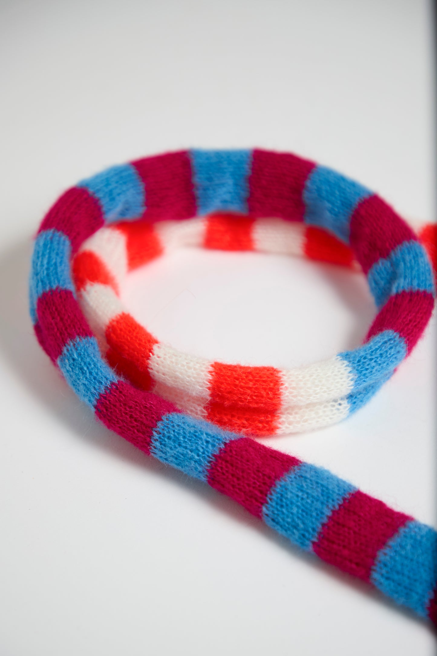 X Scarf - Blue/Pink Orange/White