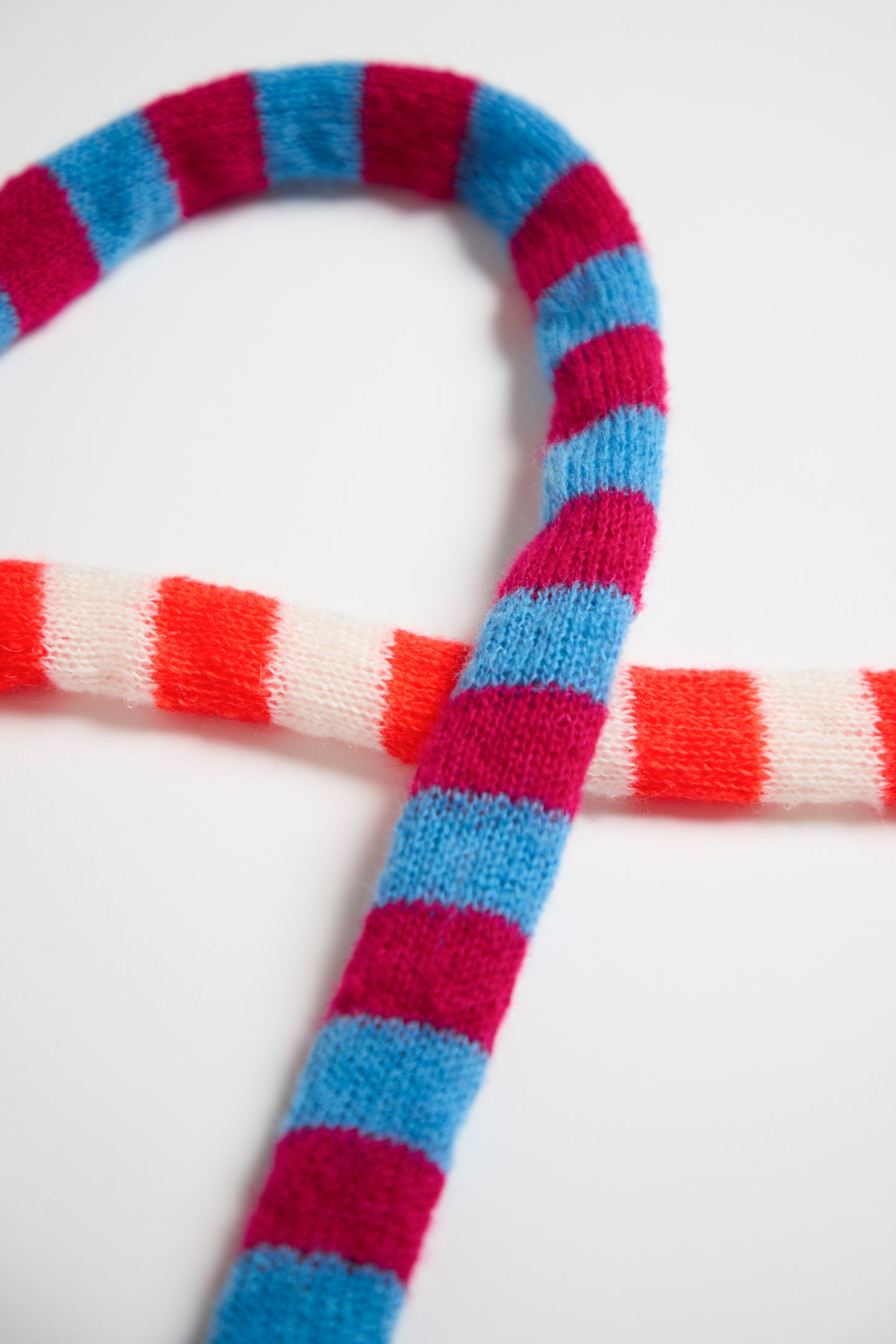 X Scarf - Blue/Pink Orange/White